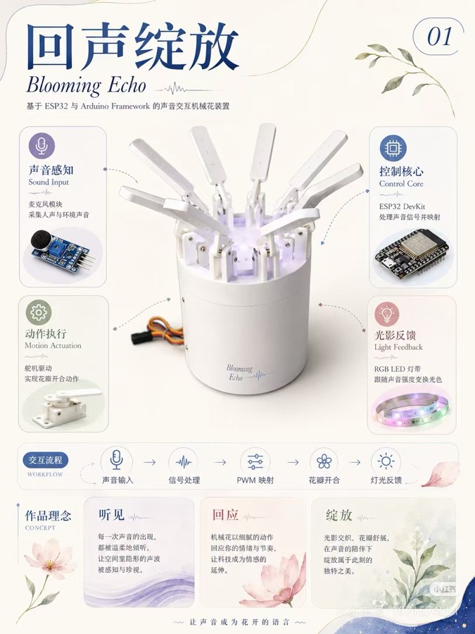 声音交互机械花